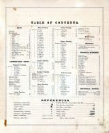 Table of Contents, Erie County 1874